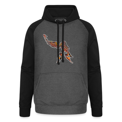 Unisex Baseball Hoodie Phyllocrania paradoxa male - Graphit/Schwarz