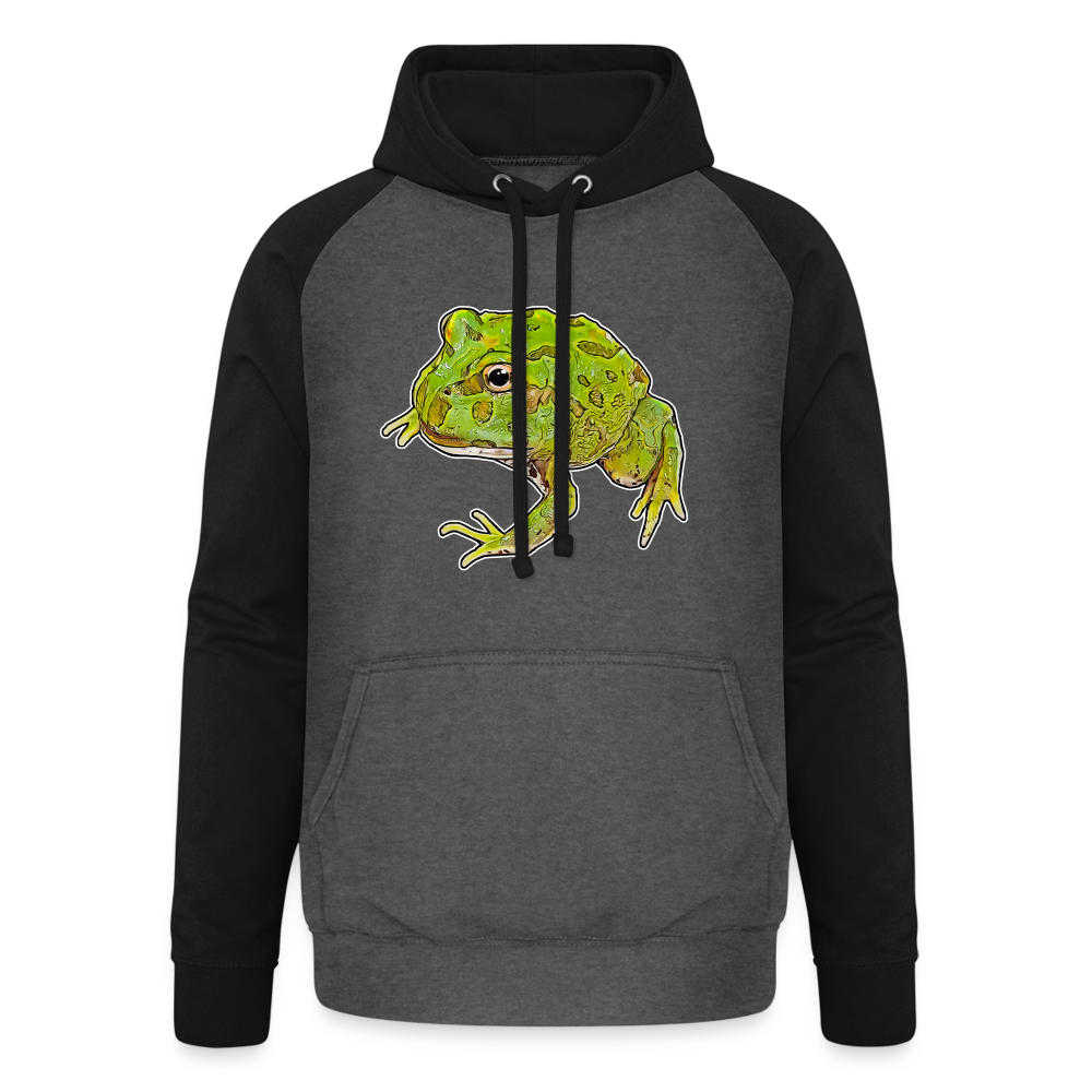 Unisex Baseball Hoodie Ceratophrys cranwelli Peppermint Blue - Graphit/Schwarz