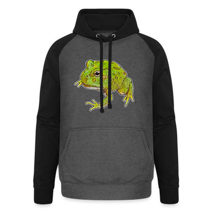 Unisex Baseball Hoodie Ceratophrys cranwelli Peppermint Blue - Graphit/Schwarz