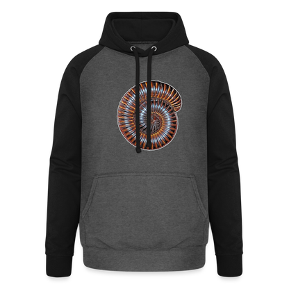 Unisex Baseball Hoodie Archispirostreptus gigas - Graphit/Schwarz