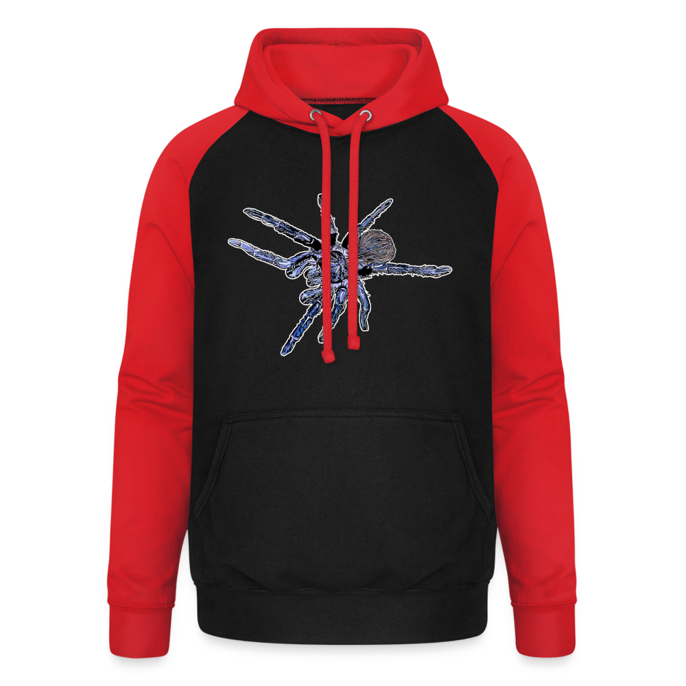 Unisex Baseball Hoodie Pterinopelma sazimai - Schwarz/Rot