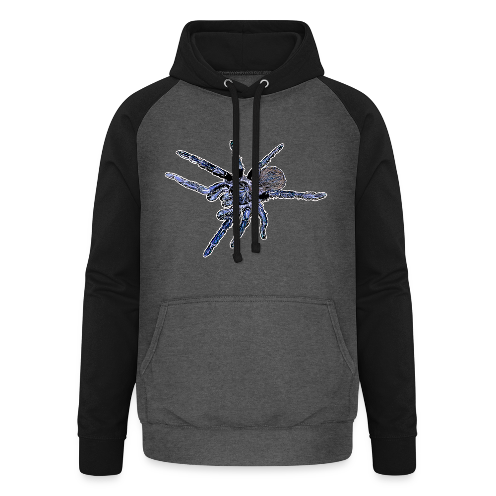 Unisex Baseball Hoodie Pterinopelma sazimai - Graphit/Schwarz