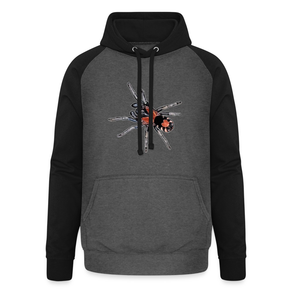 Unisex Baseball Hoodie Cyriocosmus elegans - Graphit/Schwarz