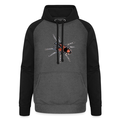 Unisex Baseball Hoodie Cyriocosmus elegans - Graphit/Schwarz