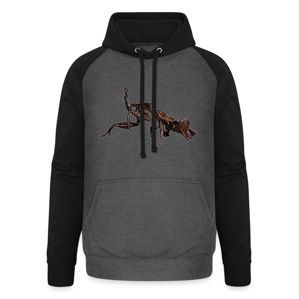 Unisex Baseball Hoodie Phyllocrania paradoxa female 2 - Graphit/Schwarz