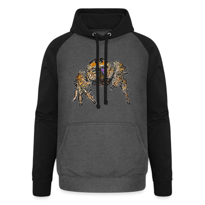 Unisex Baseball Hoodie Phidippus regius Everglades female - Graphit/Schwarz