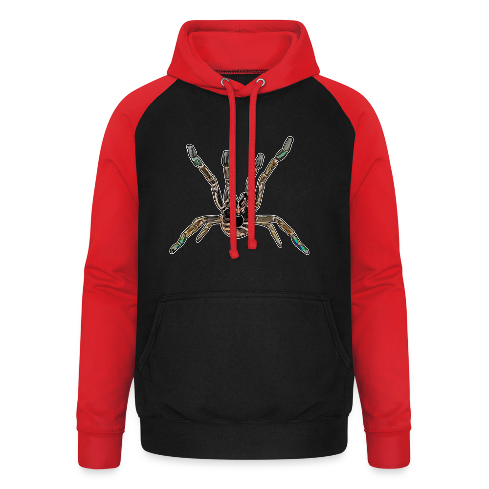 Unisex Baseball Hoodie Pterinochilus murinus tcf - Schwarz/Rot