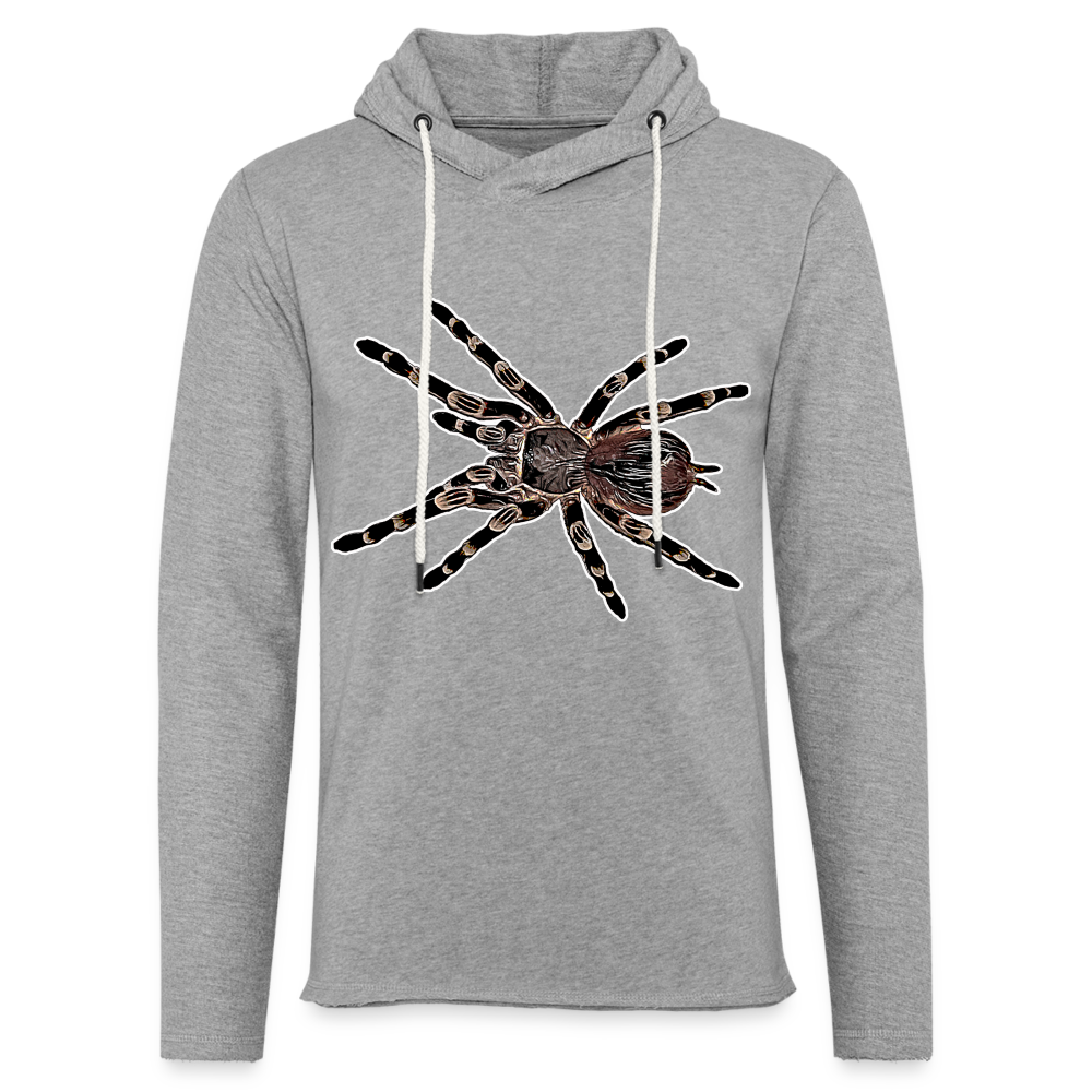 Unisex Kapuzensweatshirt Acanthoscurria geniculata - Grau meliert