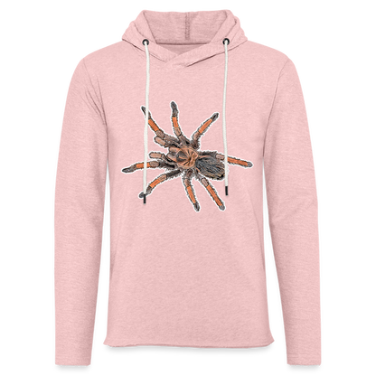 Unisex Kapuzensweatshirt Brachypelma emilia - Rosa-Creme meliert