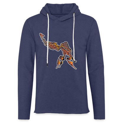 Unisex Kapuzensweatshirt Phyllocrania paradoxa male - Navy meliert