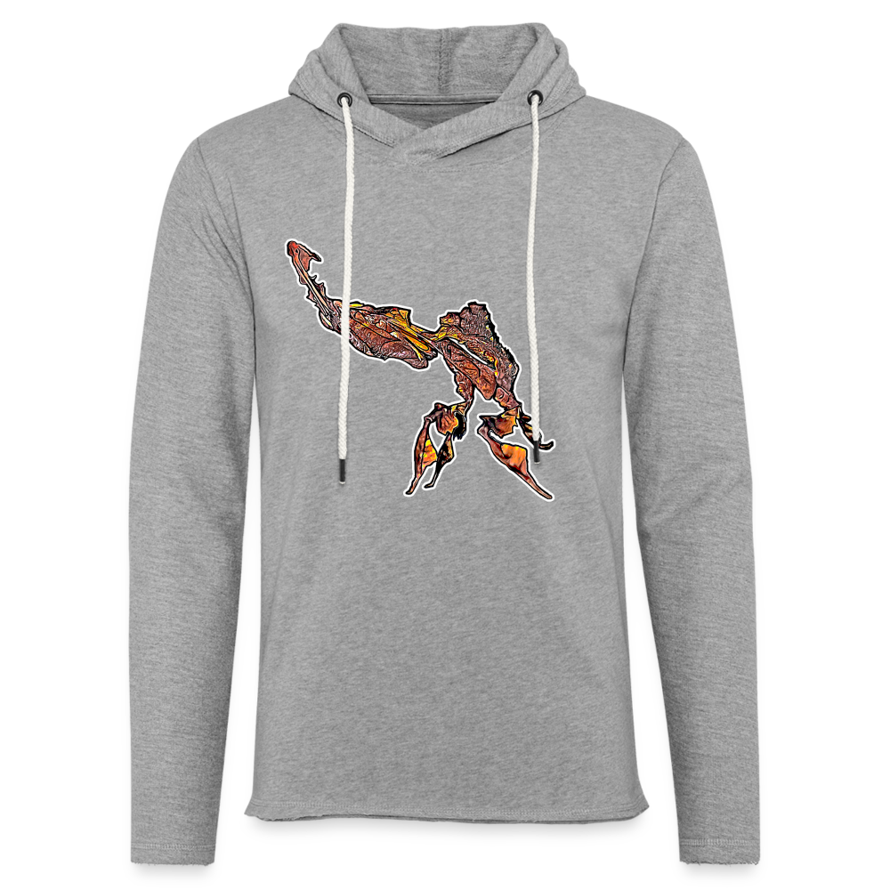 Unisex Kapuzensweatshirt Phyllocrania paradoxa male - Grau meliert