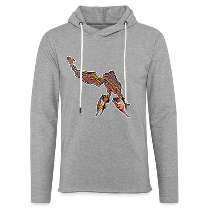 Unisex Kapuzensweatshirt Phyllocrania paradoxa male - Grau meliert