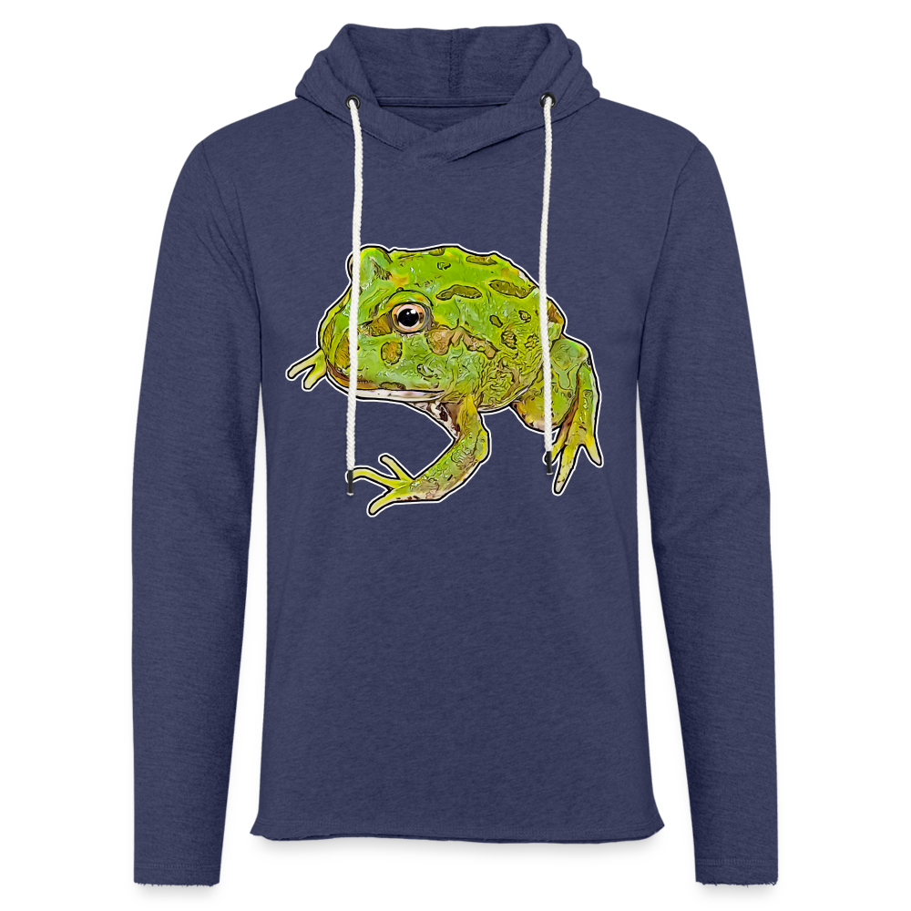 Unisex Kapuzensweatshirt Ceratophrys cranwelli Peppermint Blue - Navy meliert