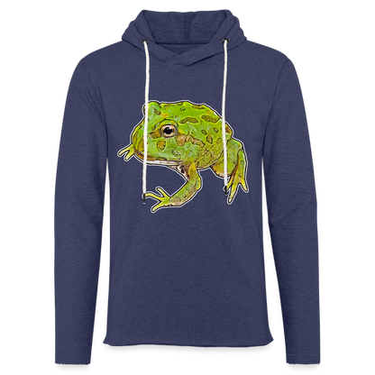 Unisex Kapuzensweatshirt Ceratophrys cranwelli Peppermint Blue - Navy meliert