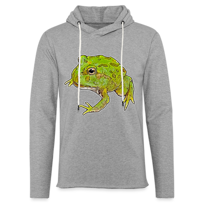 Unisex Kapuzensweatshirt Ceratophrys cranwelli Peppermint Blue - Grau meliert