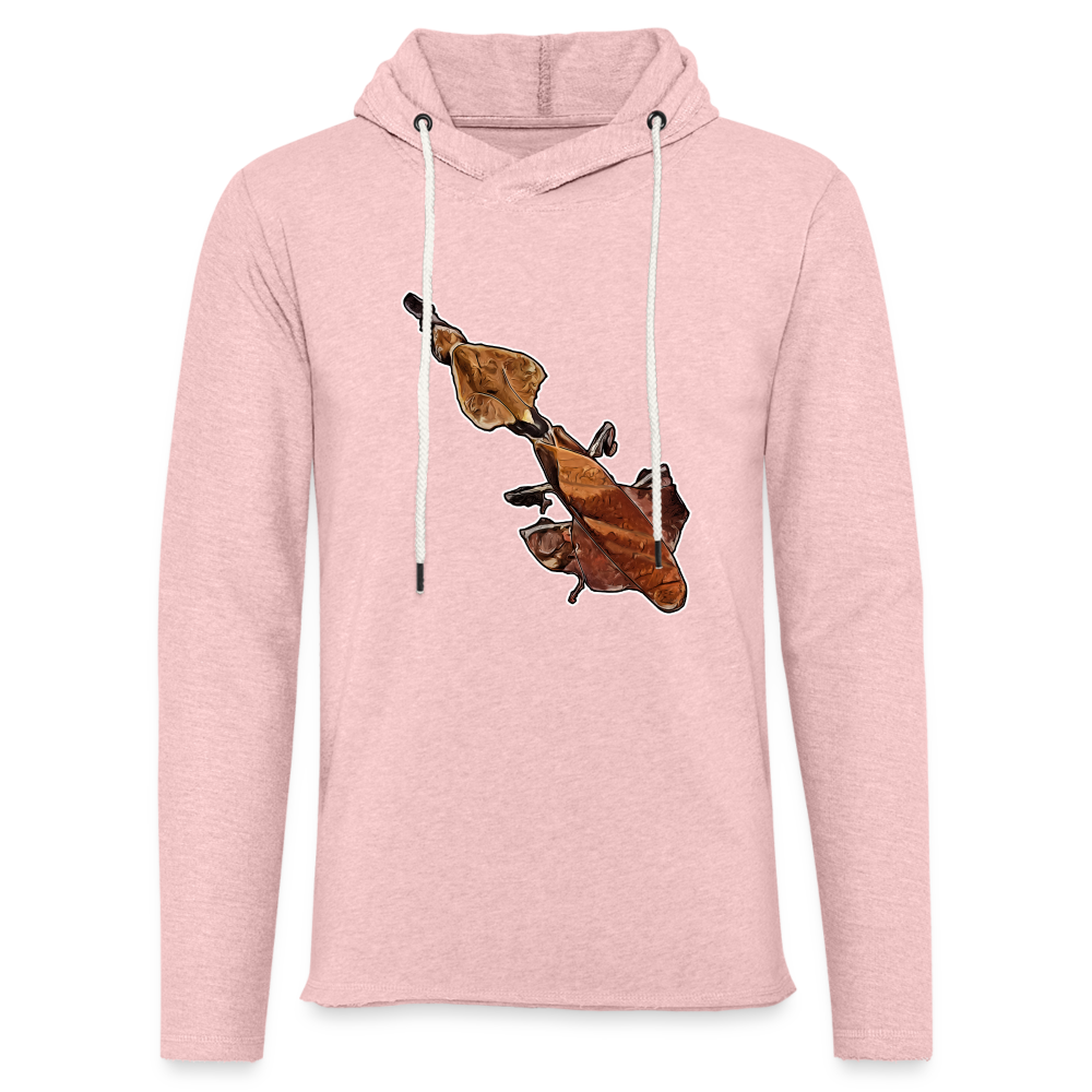 Unisex Kapuzensweatshirt Phyllocrania paradoxa female - Rosa-Creme meliert