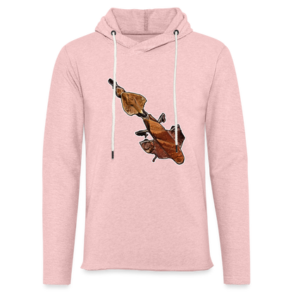 Unisex Kapuzensweatshirt Phyllocrania paradoxa female - Rosa-Creme meliert