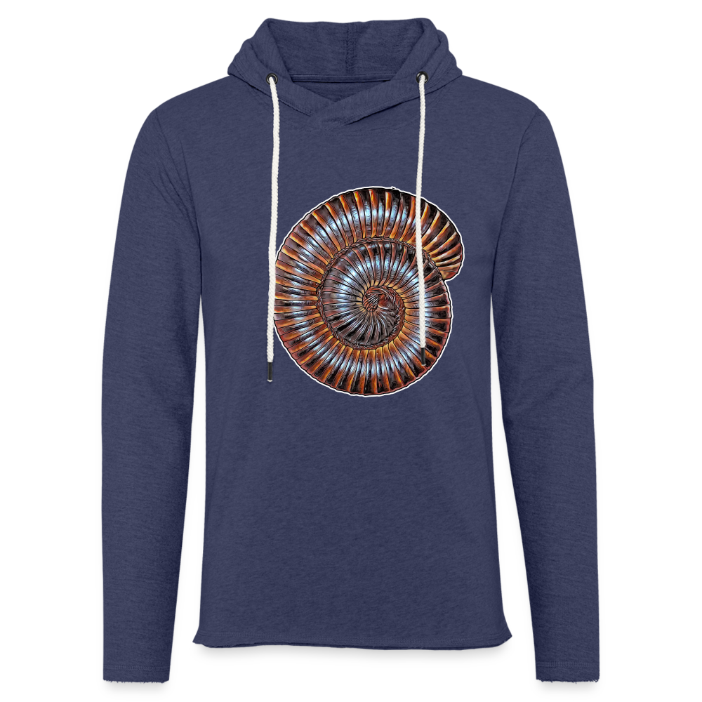 Unisex Kapuzensweatshirt Archispirostreptus gigas - Navy meliert