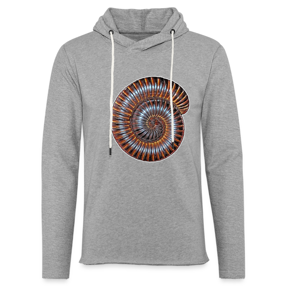 Unisex Kapuzensweatshirt Archispirostreptus gigas - Grau meliert