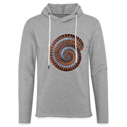 Unisex Kapuzensweatshirt Archispirostreptus gigas - Grau meliert