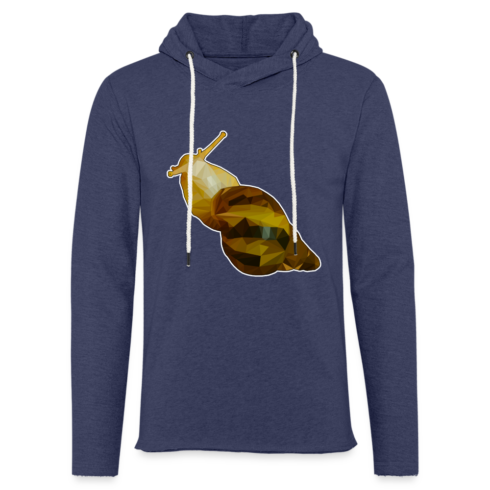Unisex Kapuzensweatshirt Achatina reticulata Low Poly - Navy meliert
