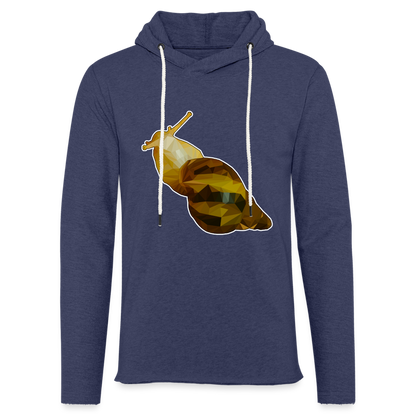 Unisex Kapuzensweatshirt Achatina reticulata Low Poly - Navy meliert