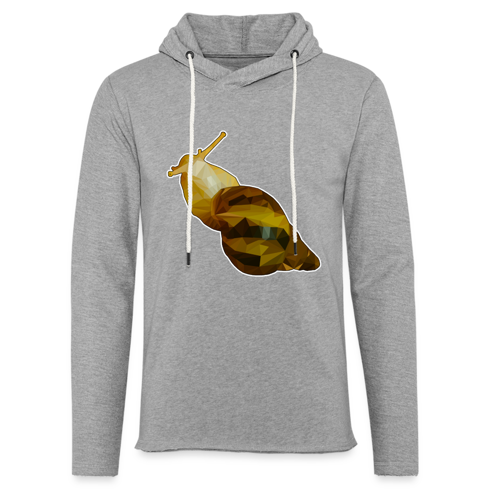 Unisex Kapuzensweatshirt Achatina reticulata Low Poly - Grau meliert