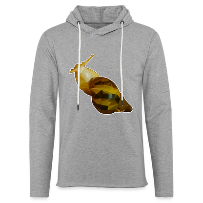 Unisex Kapuzensweatshirt Achatina reticulata Low Poly - Grau meliert