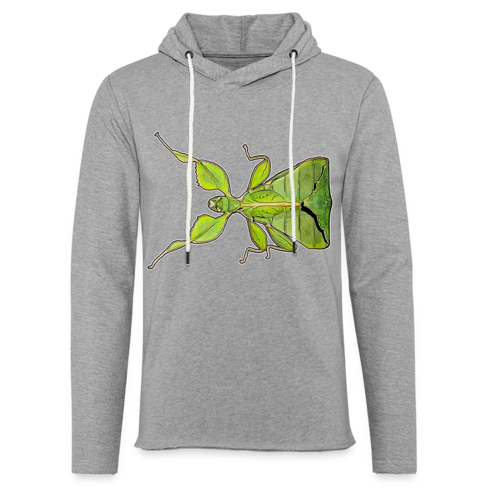 Unisex Kapuzensweatshirt Phyllium philippinicum female - Grau meliert