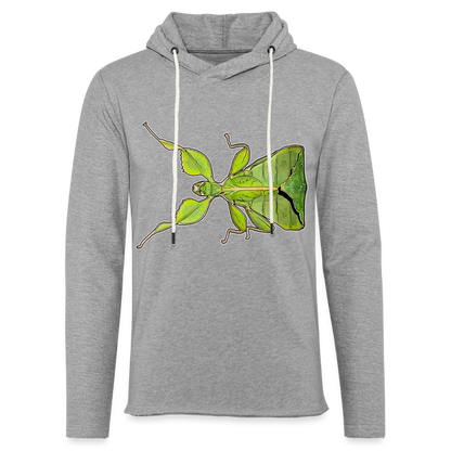 Unisex Kapuzensweatshirt Phyllium philippinicum female - Grau meliert