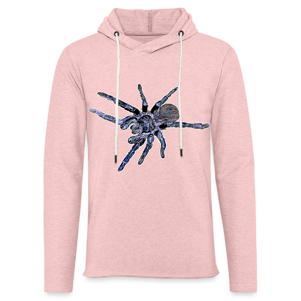 Unisex Kapuzensweatshirt Pterinopelma sazimai - Rosa-Creme meliert