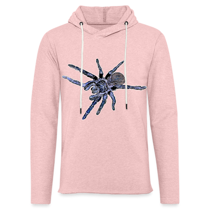 Unisex Kapuzensweatshirt Pterinopelma sazimai - Rosa-Creme meliert