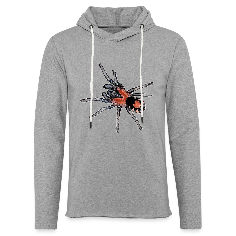Unisex Kapuzensweatshirt Cyriocosmus elegans - Grau meliert