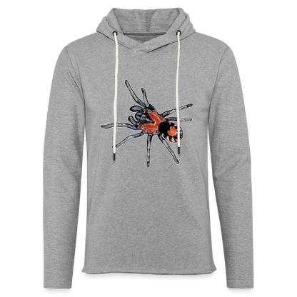 Unisex Kapuzensweatshirt Cyriocosmus elegans - Grau meliert