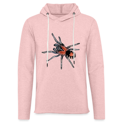 Unisex Kapuzensweatshirt Cyriocosmus elegans - Rosa-Creme meliert