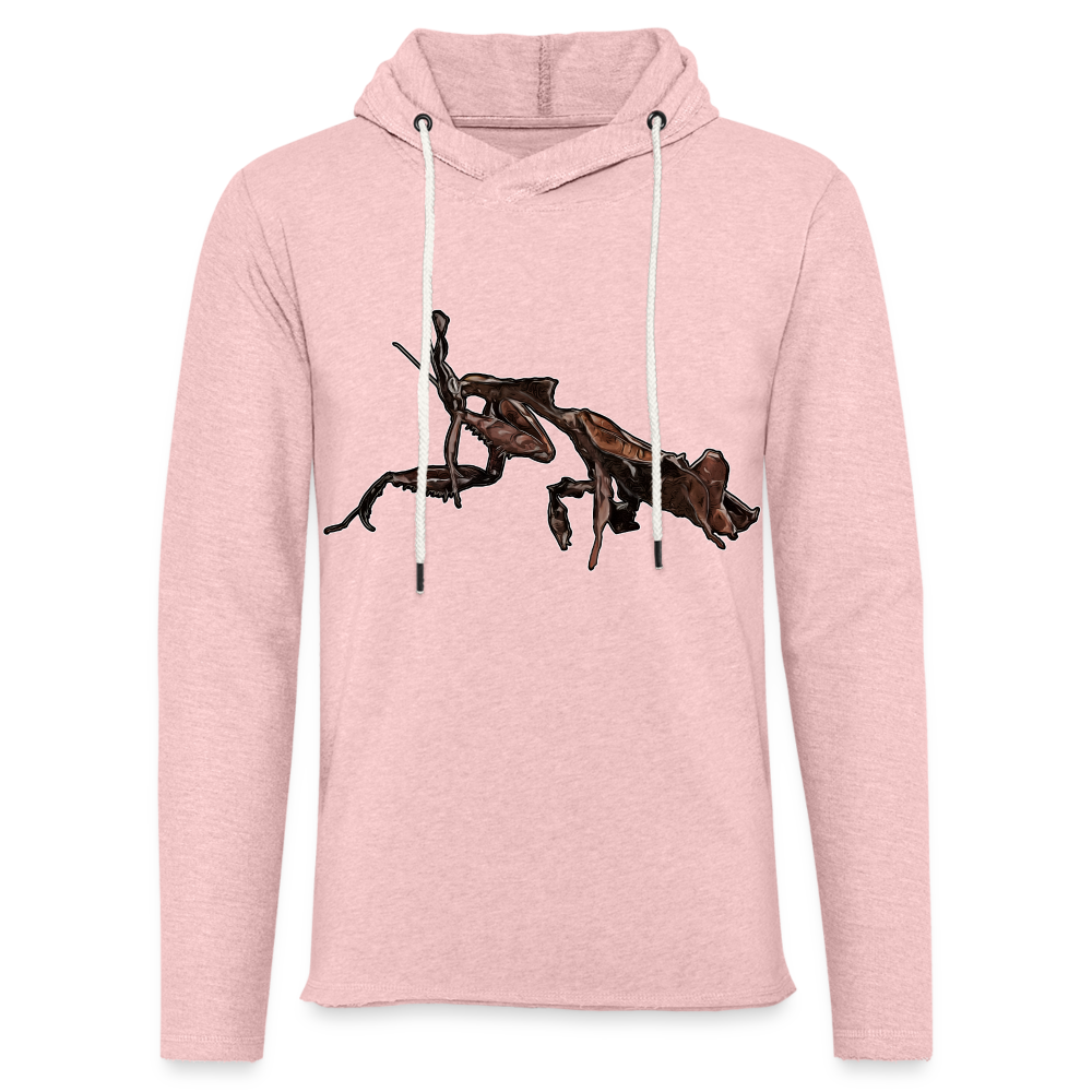 Unisex Kapuzensweatshirt Phyllocrania paradoxa female 2 - Rosa-Creme meliert