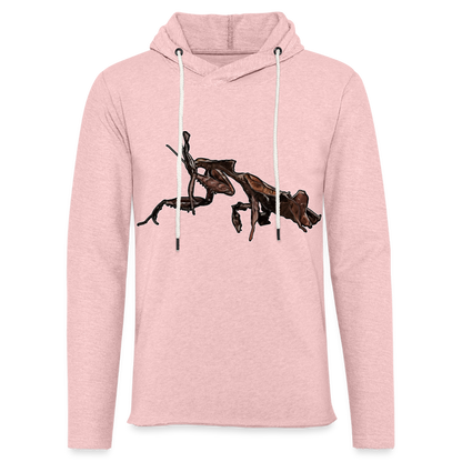 Unisex Kapuzensweatshirt Phyllocrania paradoxa female 2 - Rosa-Creme meliert