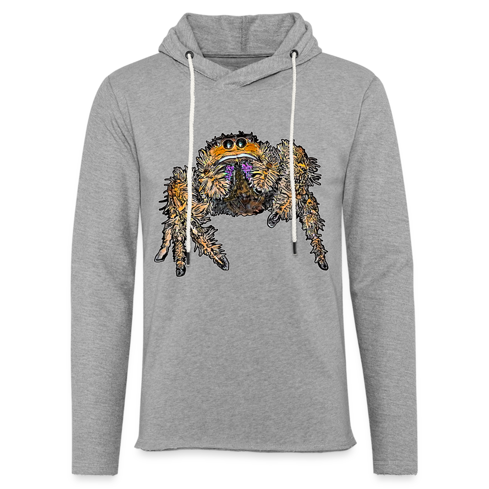 Unisex Kapuzensweatshirt Phidippus regius Everglades female - Grau meliert