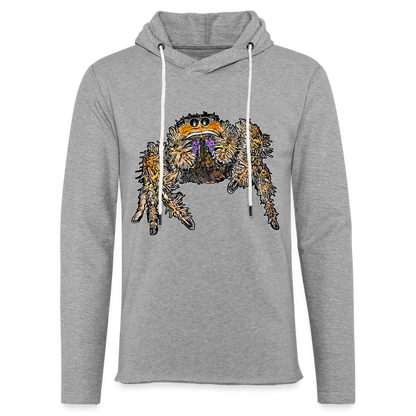Unisex Kapuzensweatshirt Phidippus regius Everglades female - Grau meliert