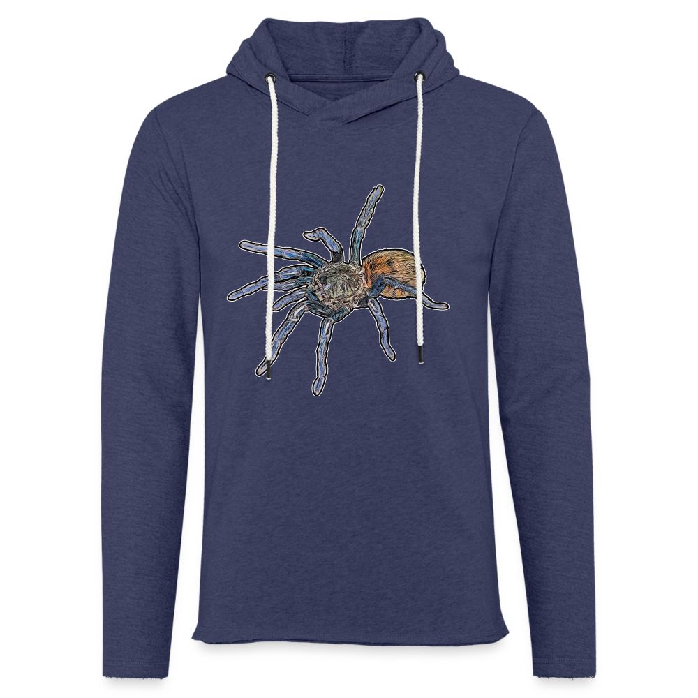 Unisex Kapuzensweatshirt Chromatopelma cyaneopubescens - Navy meliert