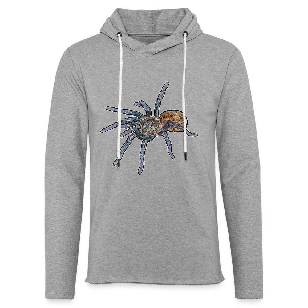 Unisex Kapuzensweatshirt Chromatopelma cyaneopubescens - Grau meliert