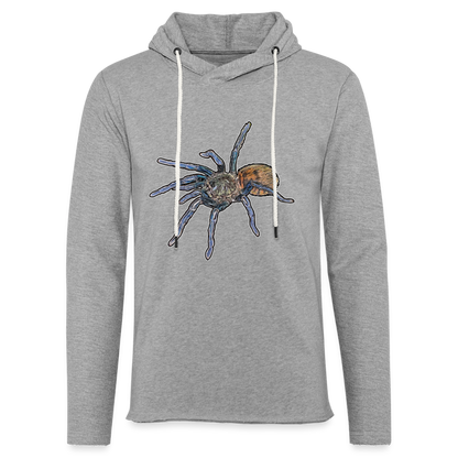 Unisex Kapuzensweatshirt Chromatopelma cyaneopubescens - Grau meliert