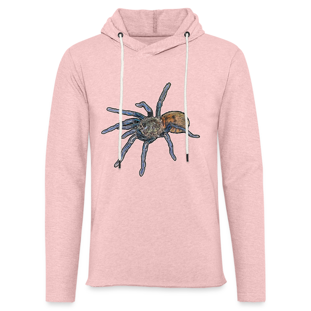 Unisex Kapuzensweatshirt Chromatopelma cyaneopubescens - Rosa-Creme meliert