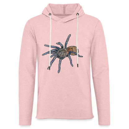 Unisex Kapuzensweatshirt Chromatopelma cyaneopubescens - Rosa-Creme meliert