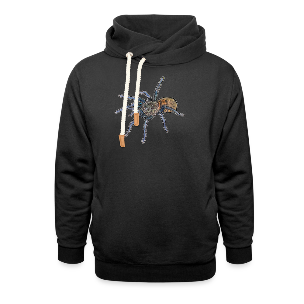 Unisex Schalkragen Hoodie Chromatopelma cyaneopubescens - Schwarz