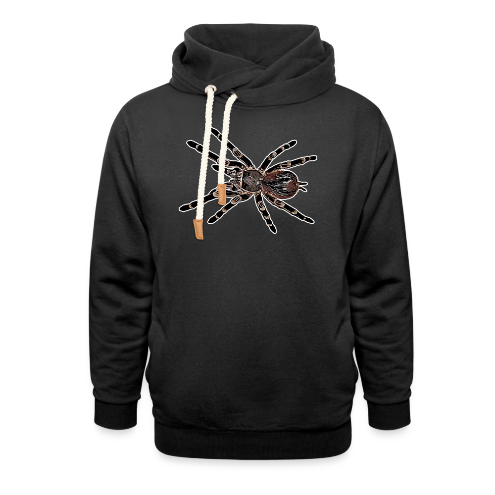 Unisex Schalkragen Hoodie Acanthoscurria geniculata - Schwarz