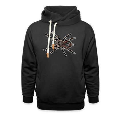 Unisex Schalkragen Hoodie Acanthoscurria geniculata - Schwarz