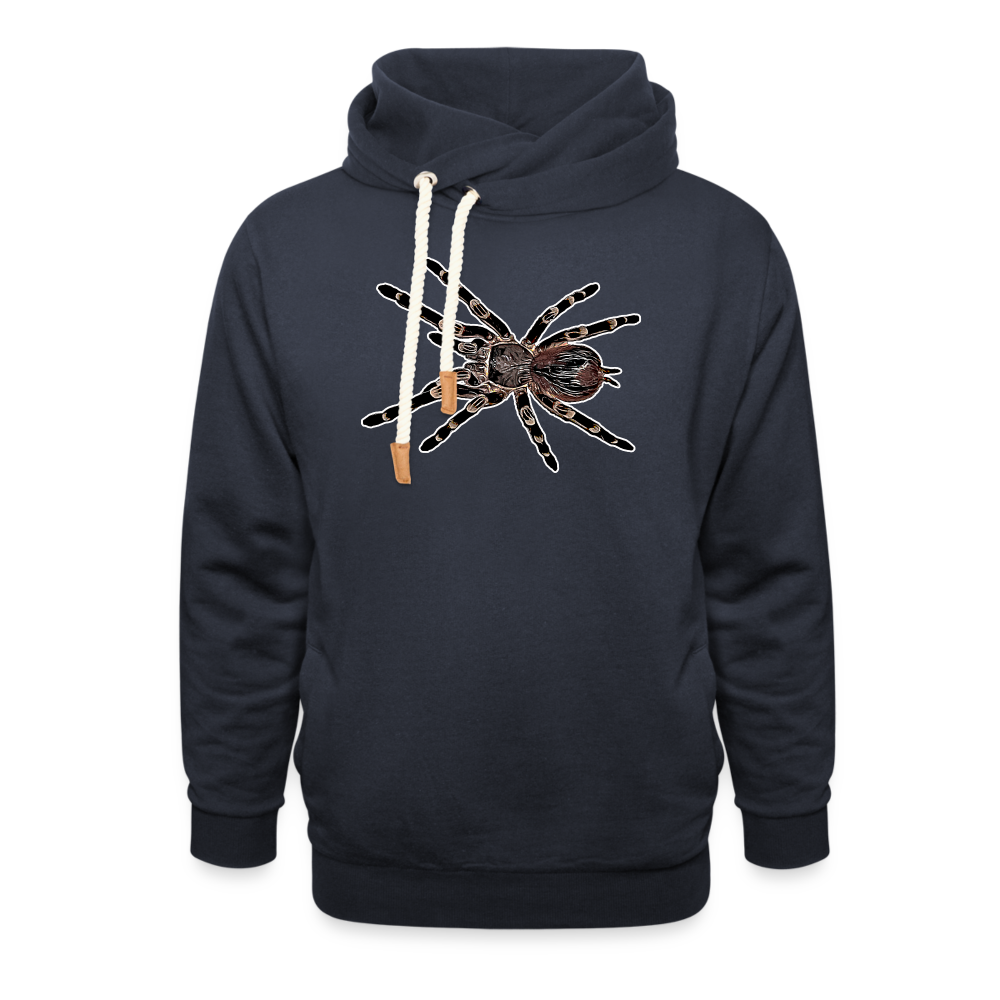 Unisex Schalkragen Hoodie Acanthoscurria geniculata - Navy