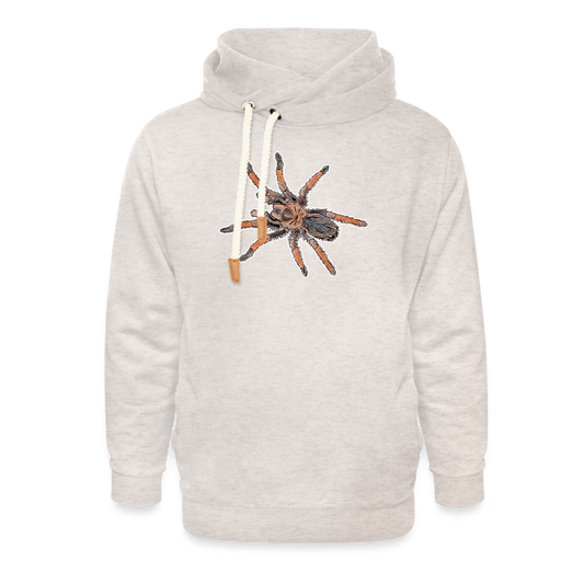 Unisex Schalkragen Hoodie Brachypelma emilia - Beige meliert