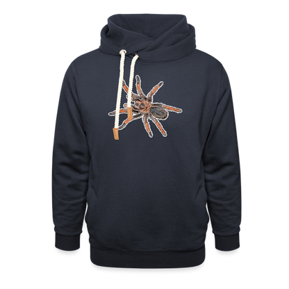 Unisex Schalkragen Hoodie Brachypelma emilia - Navy
